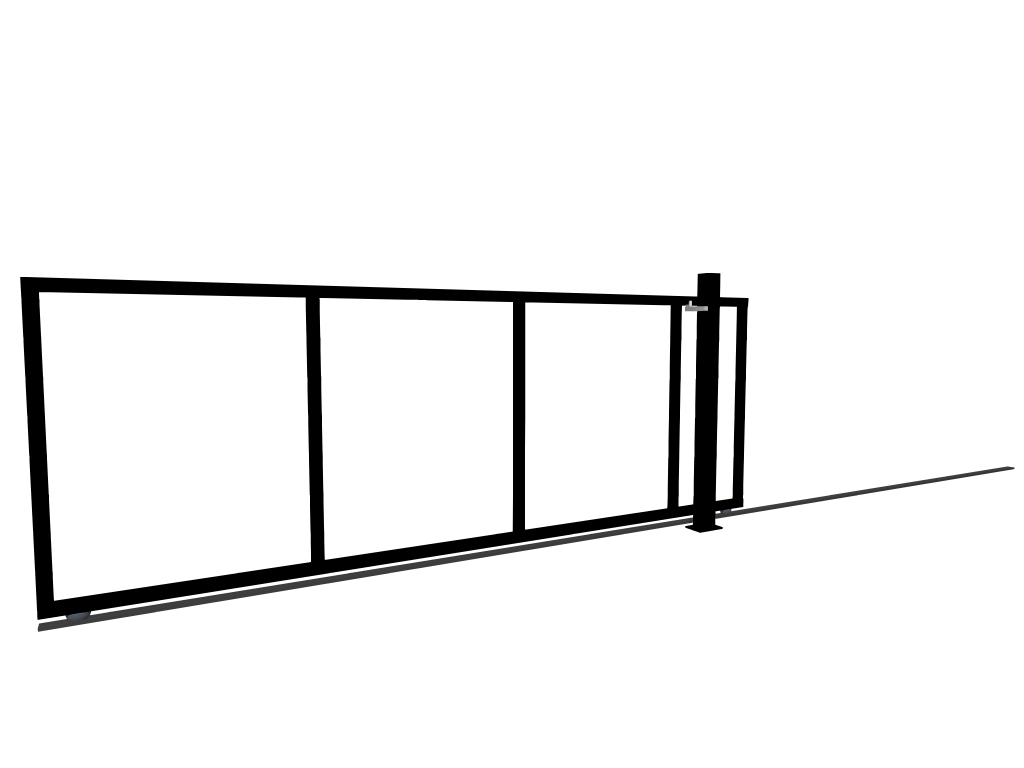 POSUVNÁ BRÁNA POJEZDOVÁ (d)4,5/5,1m.(v)1,5m.-BARVA