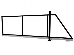 POSUVNÁ BRÁNA SAMONOSNÁ (d)2,5/3,5m.(v)1,5m.-BARVA