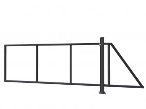 POSUVNÁ BRÁNA SAMONOSNÁ-RÁM (d)3,5/4,9m.(v)1,0m.-BEZ ÚPRAVY