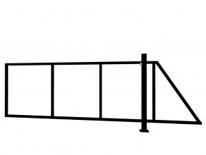 POSUVNÁ BRÁNA SAMONOSNÁ-RÁM (d)3,5/4,9m.(v)1,0m.-BARVA